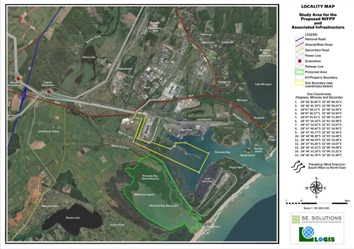 Map of proposed site of NIFPP